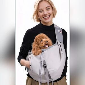 Senior Buddy Gray Pet Sling Carrier up to 20 Lbs